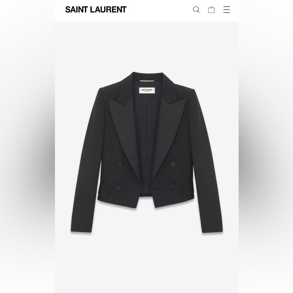 Saint Laurent Women’s Frayed Tuxedo Jacket